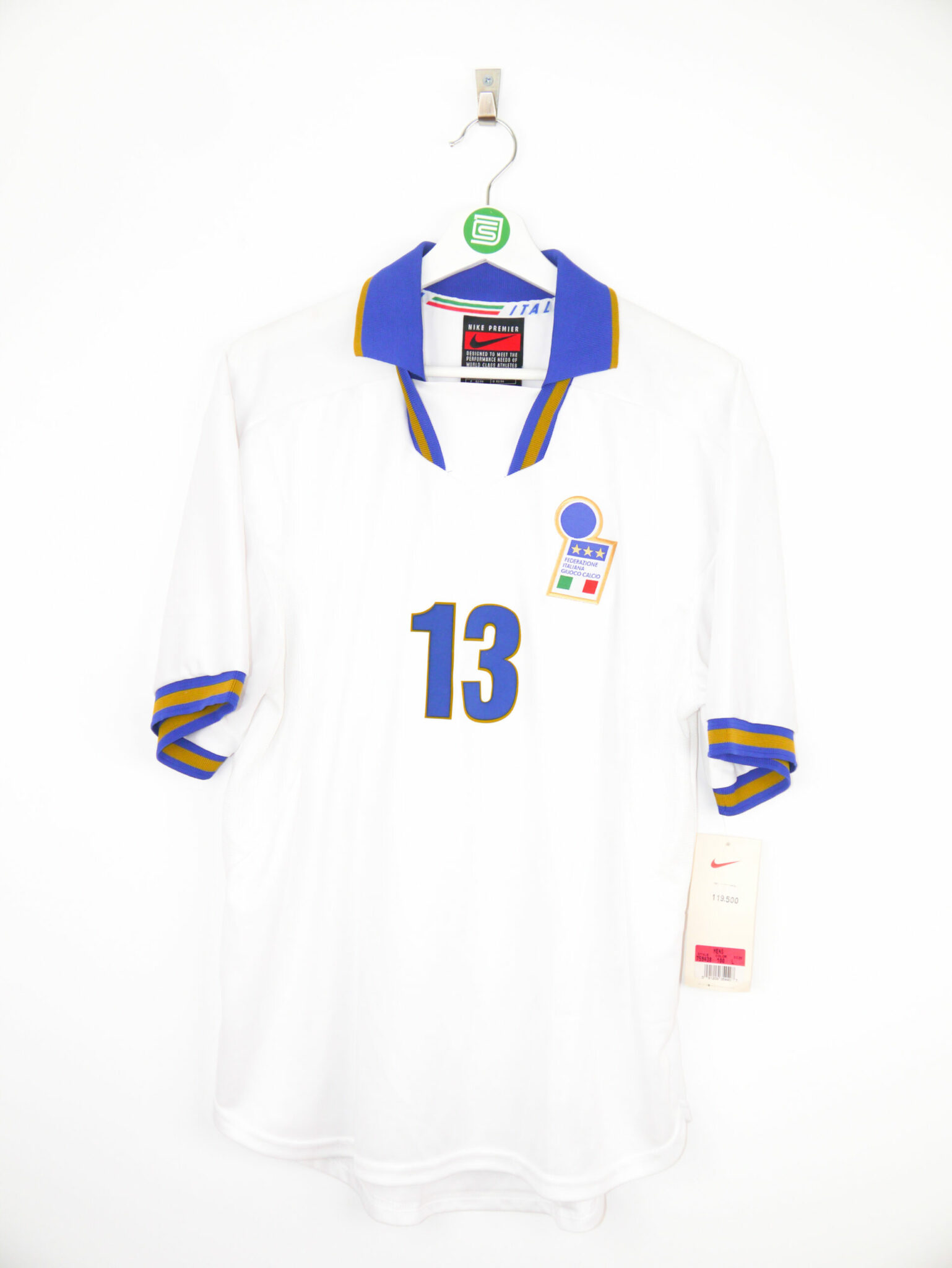 1996-97 Italy *MATCH ISSUE* BNWT away jersey (#13) - L