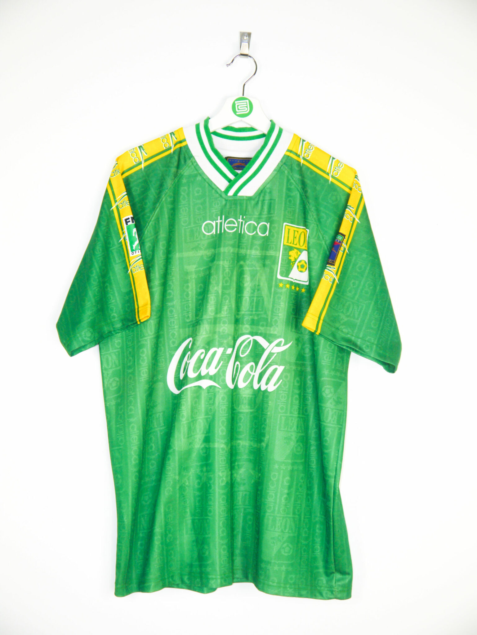 1997-98 Club Léon *MATCH ISSUE* home jersey (#14) - XL • RB - Classic  Soccer Jerseys