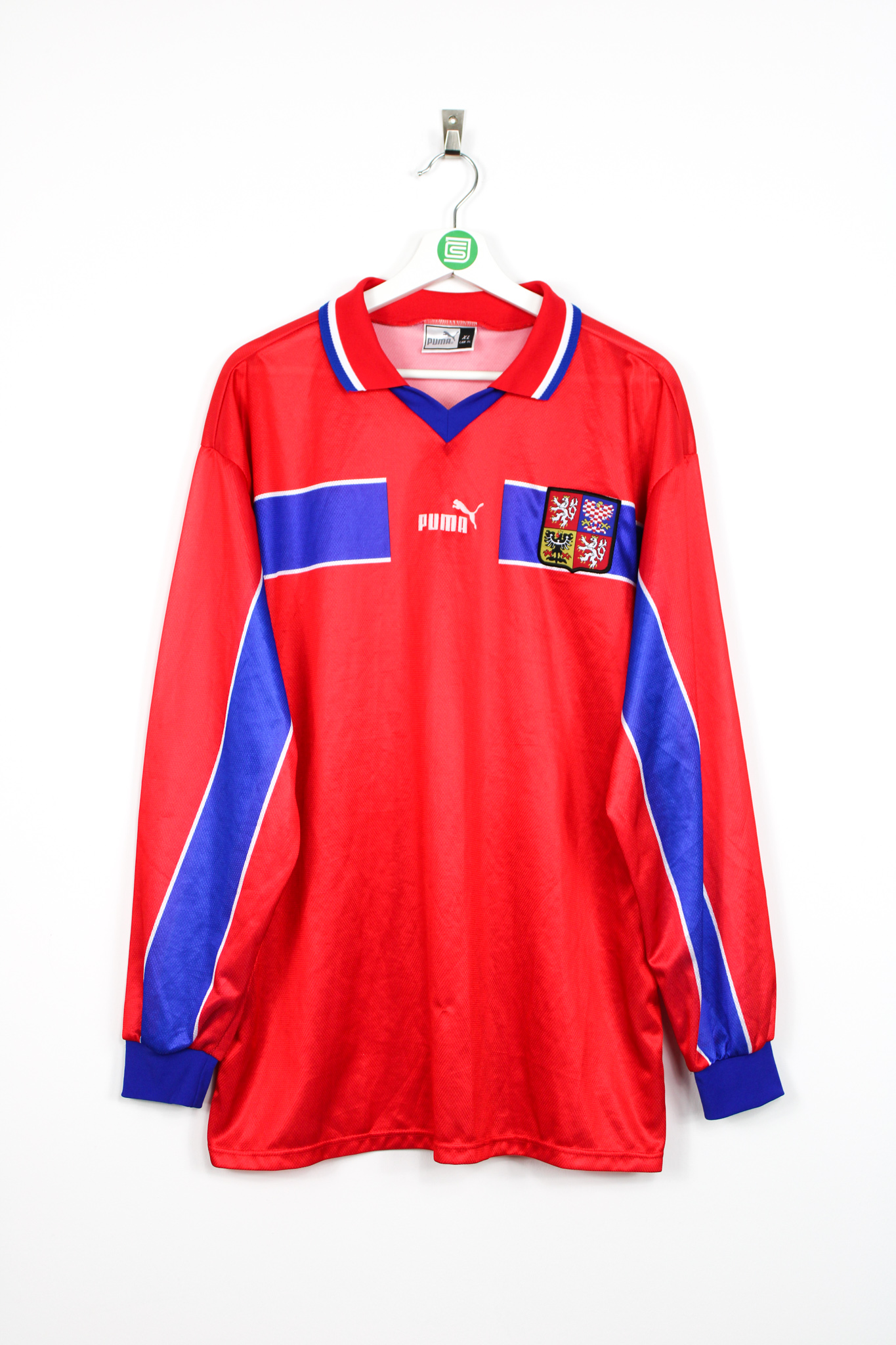 1998-00 Czech Republic *PLAYER ISSUE* L/S home jersey - XL • RB ...