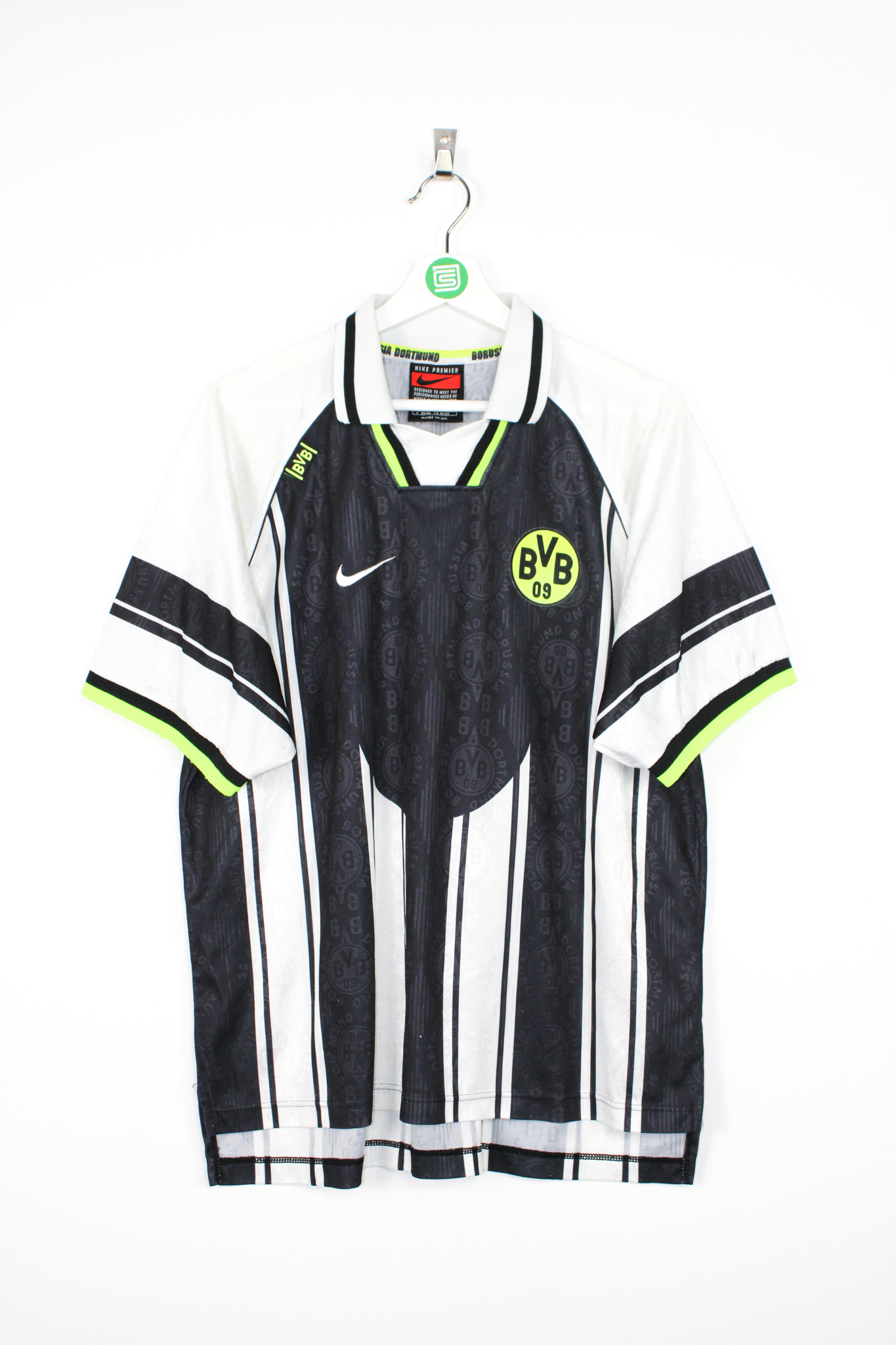 1996-97 Dortmund *PLAYER ISSUE* Champions League away jersey - XL