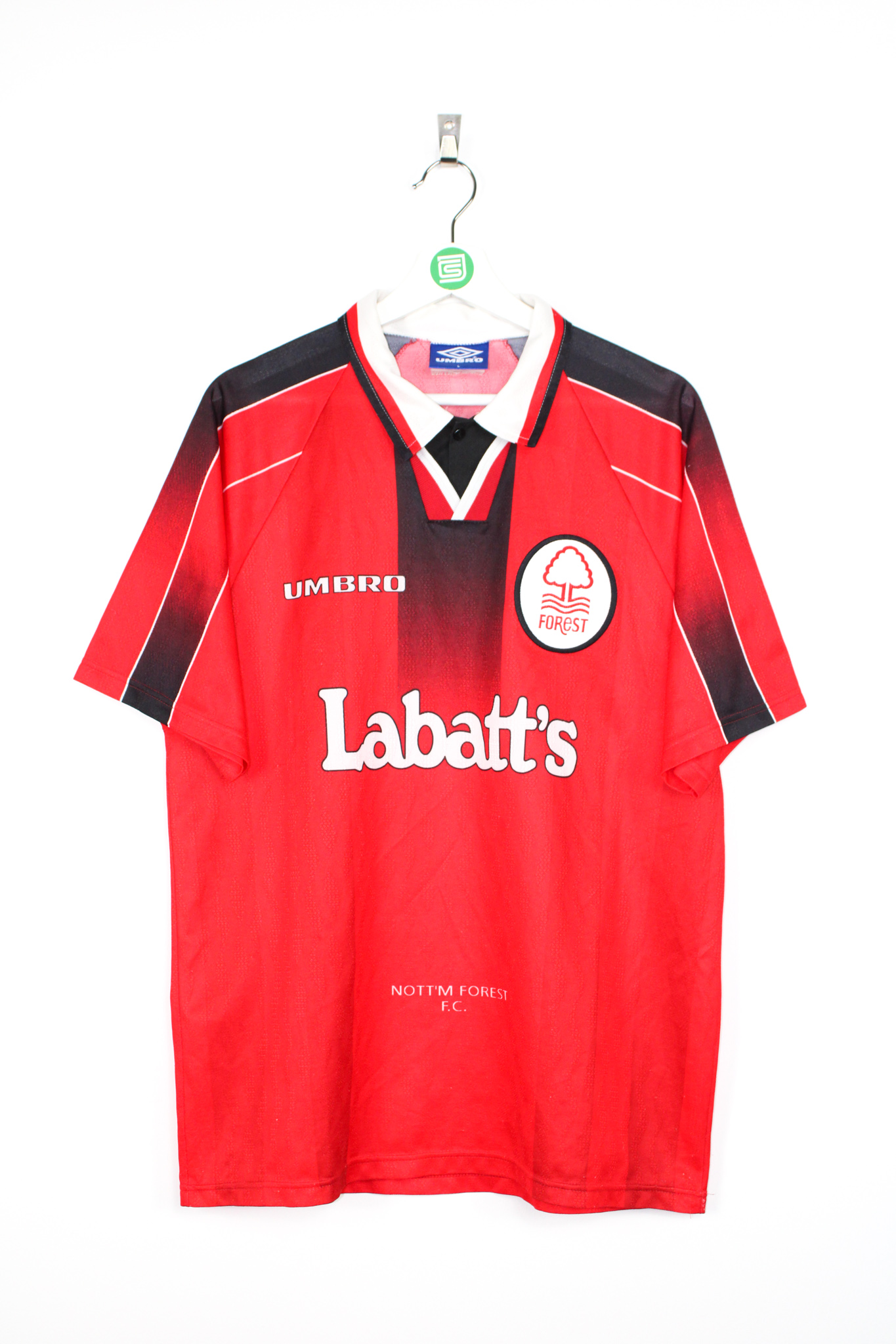 1996-97 Nottingham Forest home jersey - L • RB - Classic Soccer Jerseys