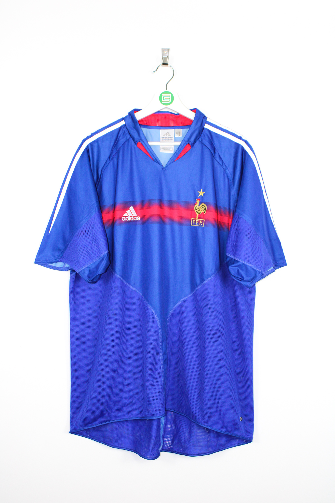 Vintage Adidas France Soccer Football Jersey Mens Blue Size XL