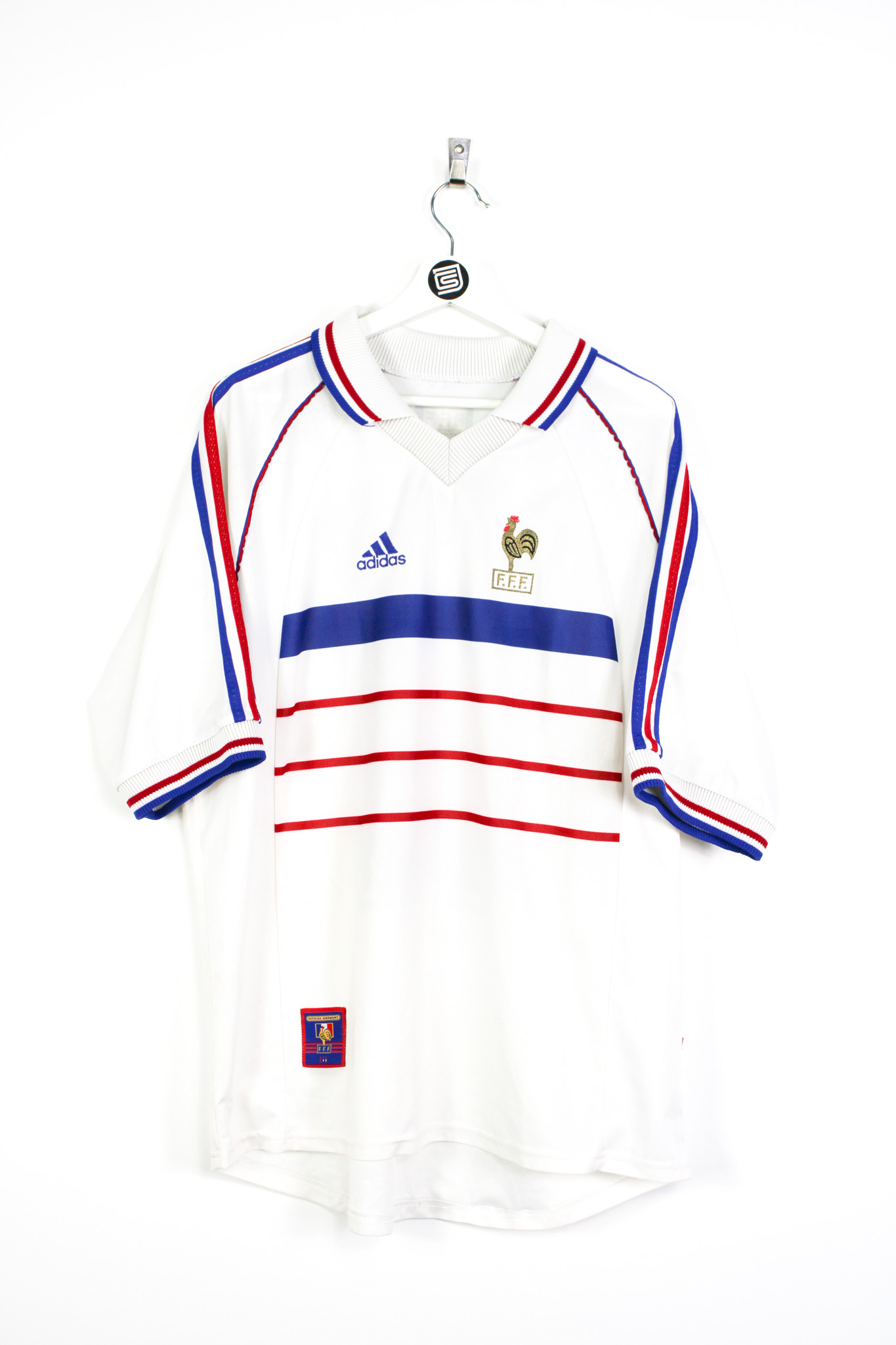 1998 FRANCE Away S/S No.10 ZIDANE World Cup jersey Shirt trikot FFF sz L