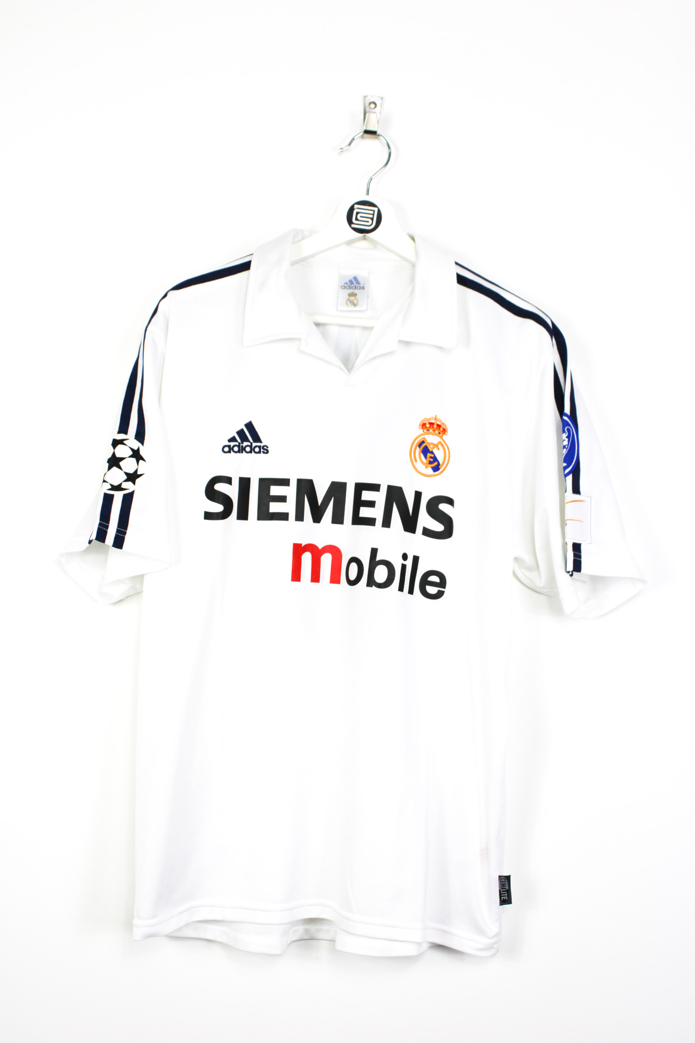 REAL MADRID 2002 ZIDANE 5 UCL FINAL HOME SHIRT (Very good) XXL – Foot- Jerseys