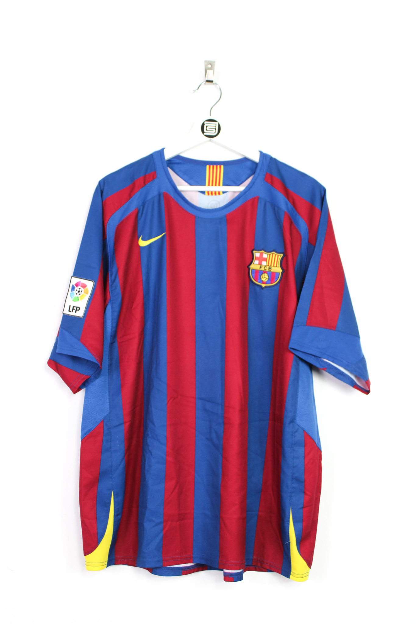 Fc Barcelona 05-06 Away Kit, Messi 19, Retro Jersey, Size XL Slim Fit