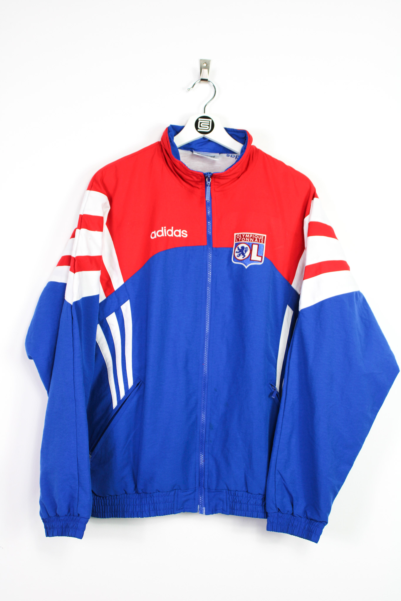 1996 Olympique Lyonnais track jacket - M • RB - Classic Soccer Jerseys