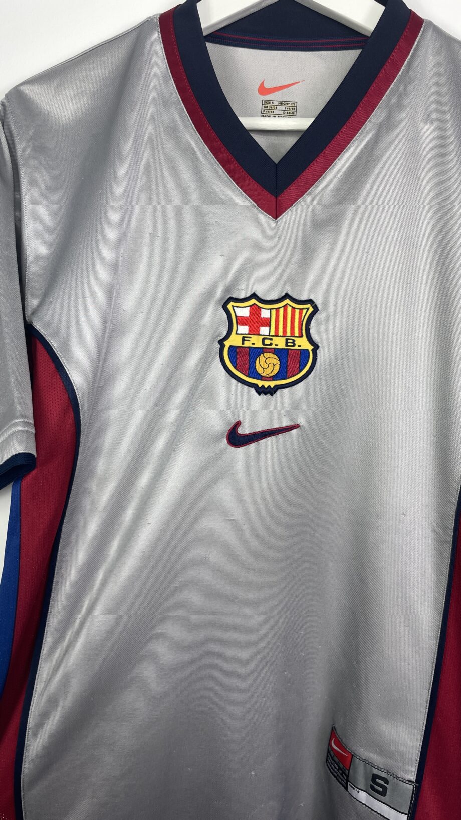 1999-01 FC Barcelona away jersey (#11 RIVALDO) - S