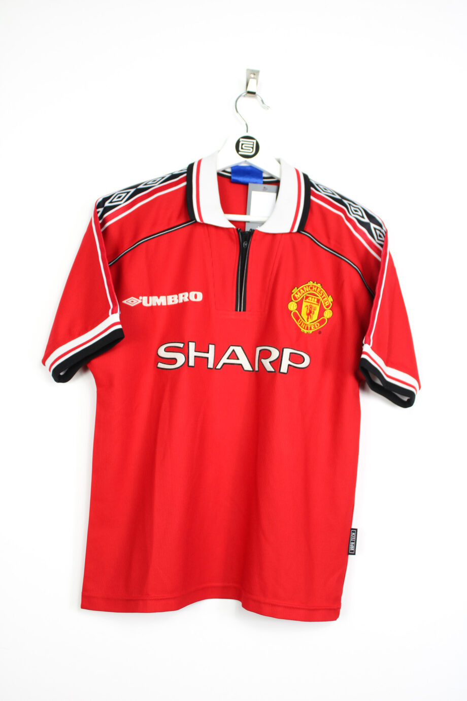 1998-00 Manchester United home jersey (#7 BECKHAM) - S