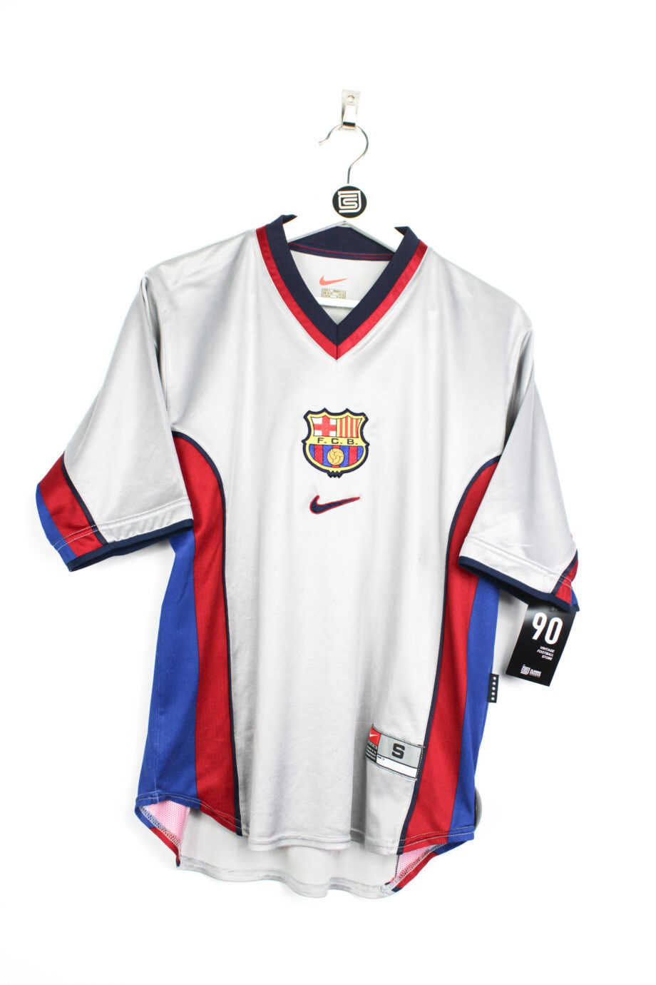 1999-01 FC Barcelona away jersey (#11 RIVALDO) - S