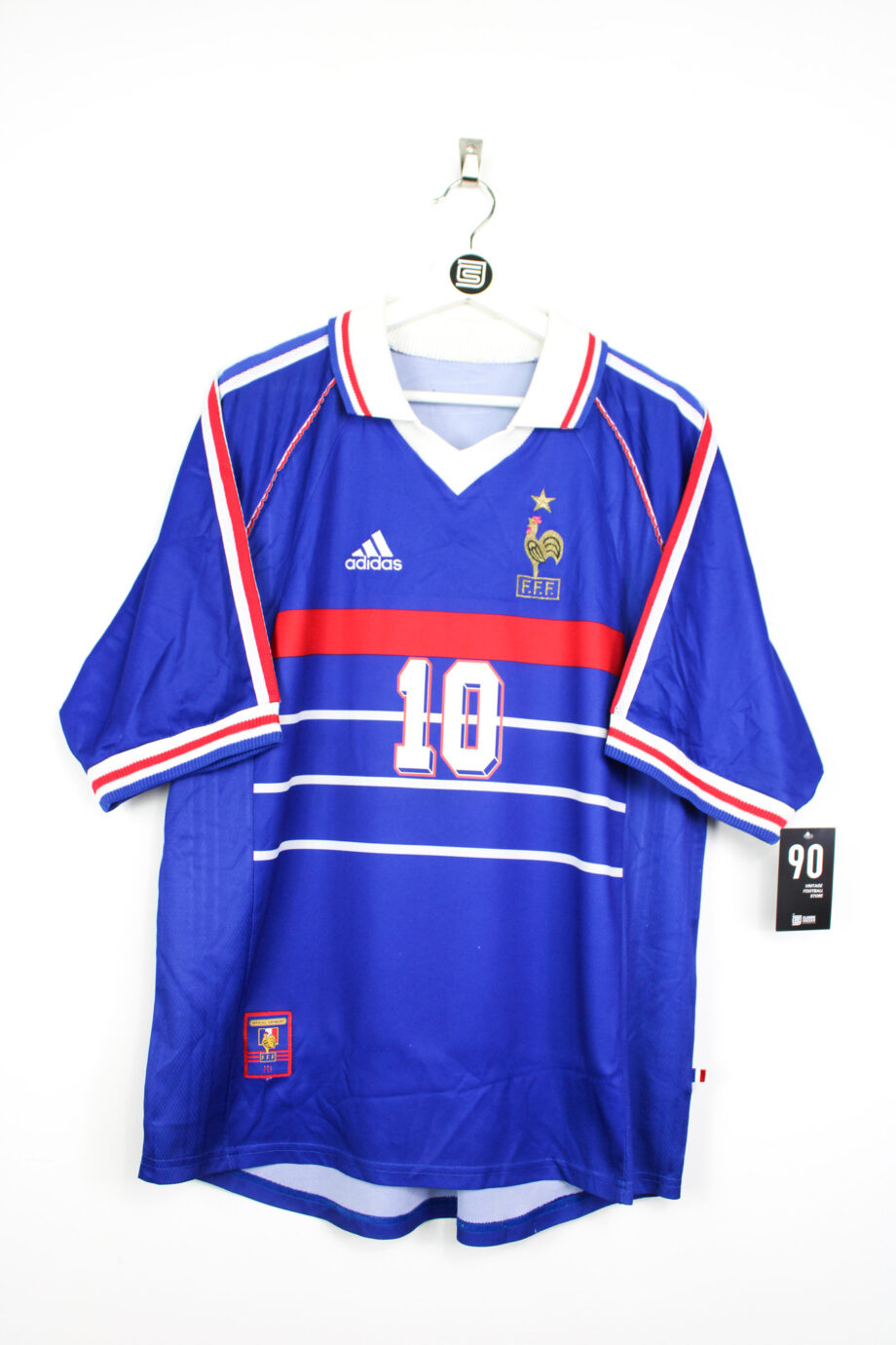 1998-00 France home jersey (#10 ZIDANE) - L