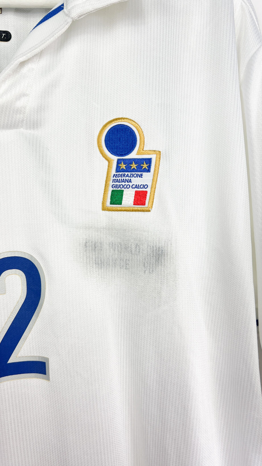 1998 Italy *MATCH ISSUE* WORLD CUP away jersey (#2 BERGOMI) - L