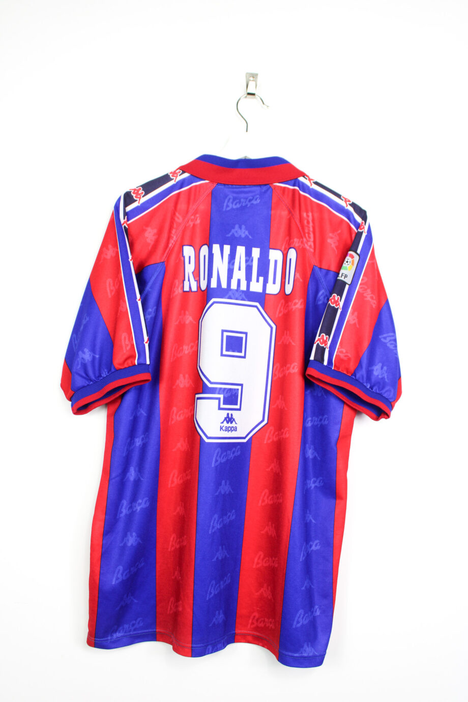 1996-97 FC Barcelona *PLAYER ISSUE* home jersey (#9 RONALDO) - XL