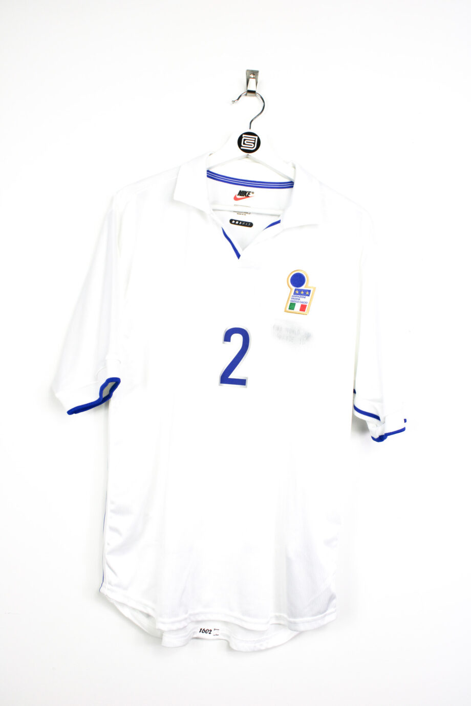 1998 Italy *MATCH ISSUE* WORLD CUP away jersey (#2 BERGOMI) - L