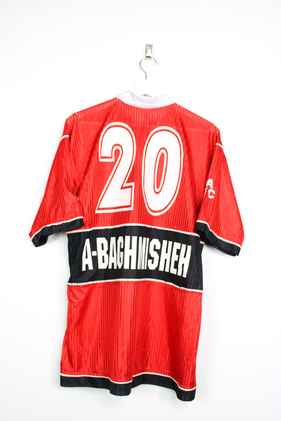 1999-00 Persepolis FC *MATCH ISSUE* home jersey (#20 A. Baghmisheh) - L