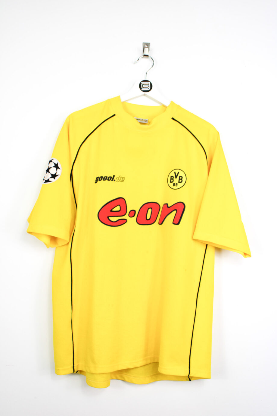 2002-03 Dortmund *MATCH ISSUE* home jersey (#12 EWERTHON) - L