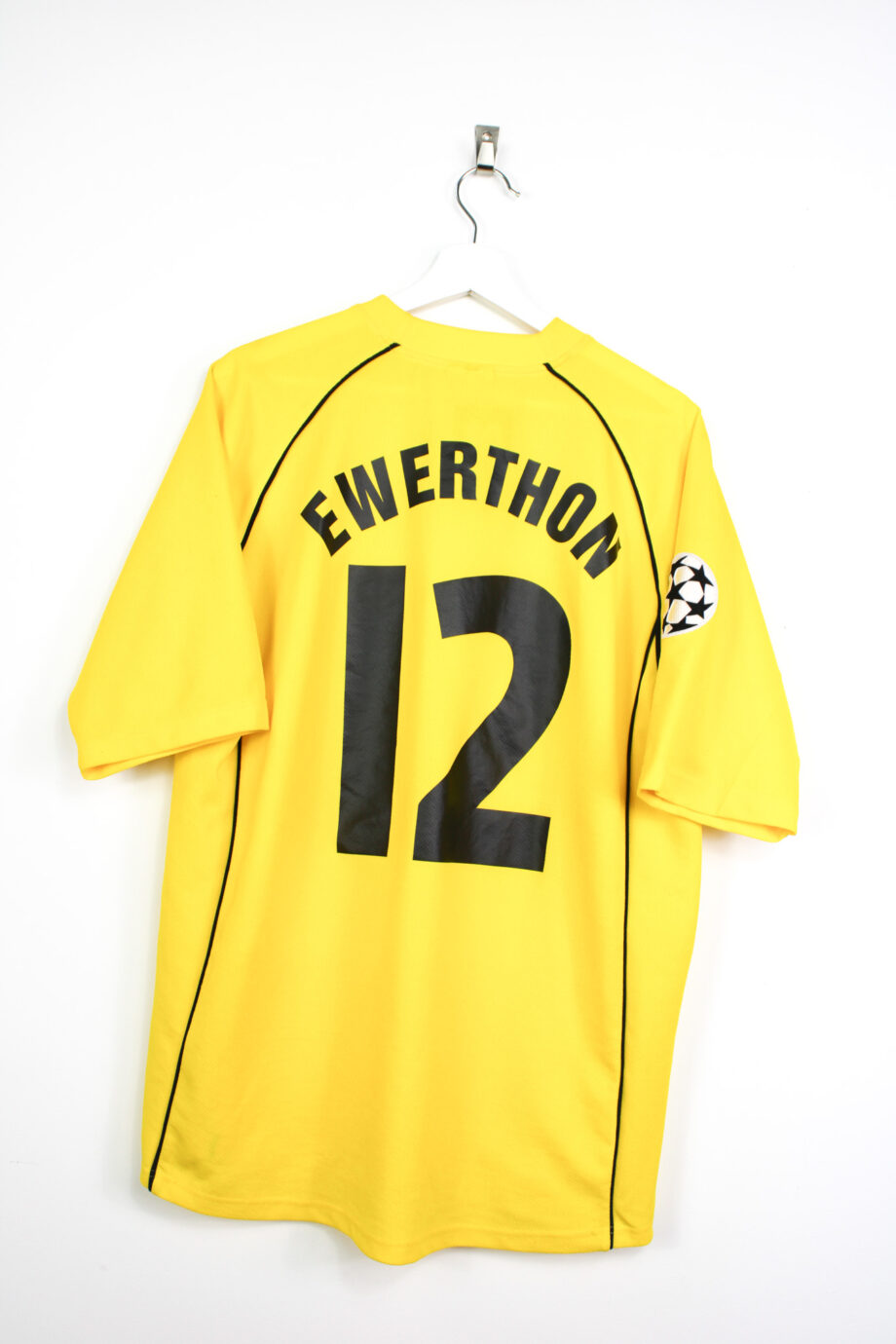 2002-03 Dortmund *MATCH ISSUE* home jersey (#12 EWERTHON) - L