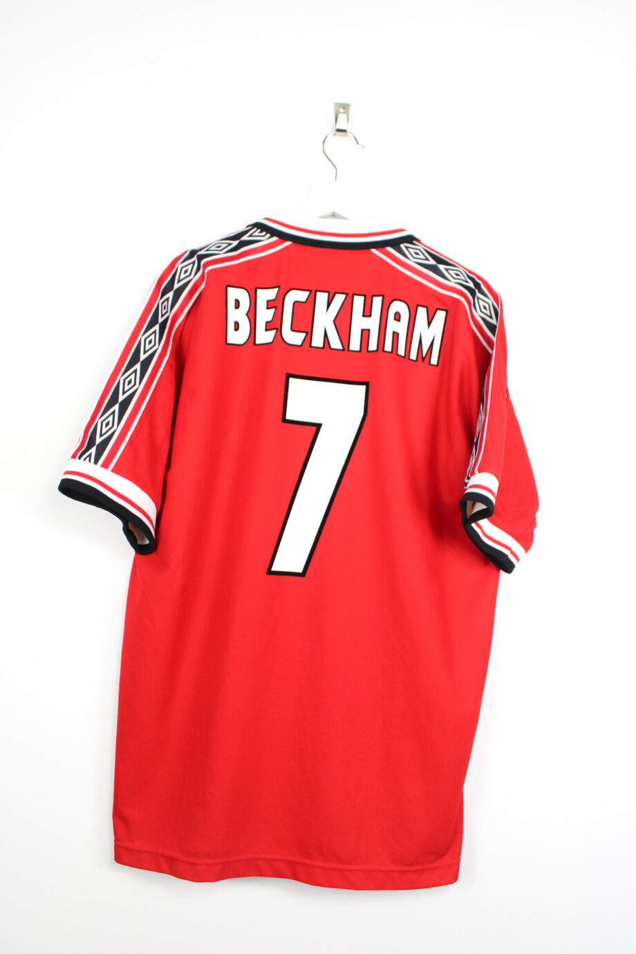 1998-00 Manchester United home jersey (#7 BECKHAM) - XL