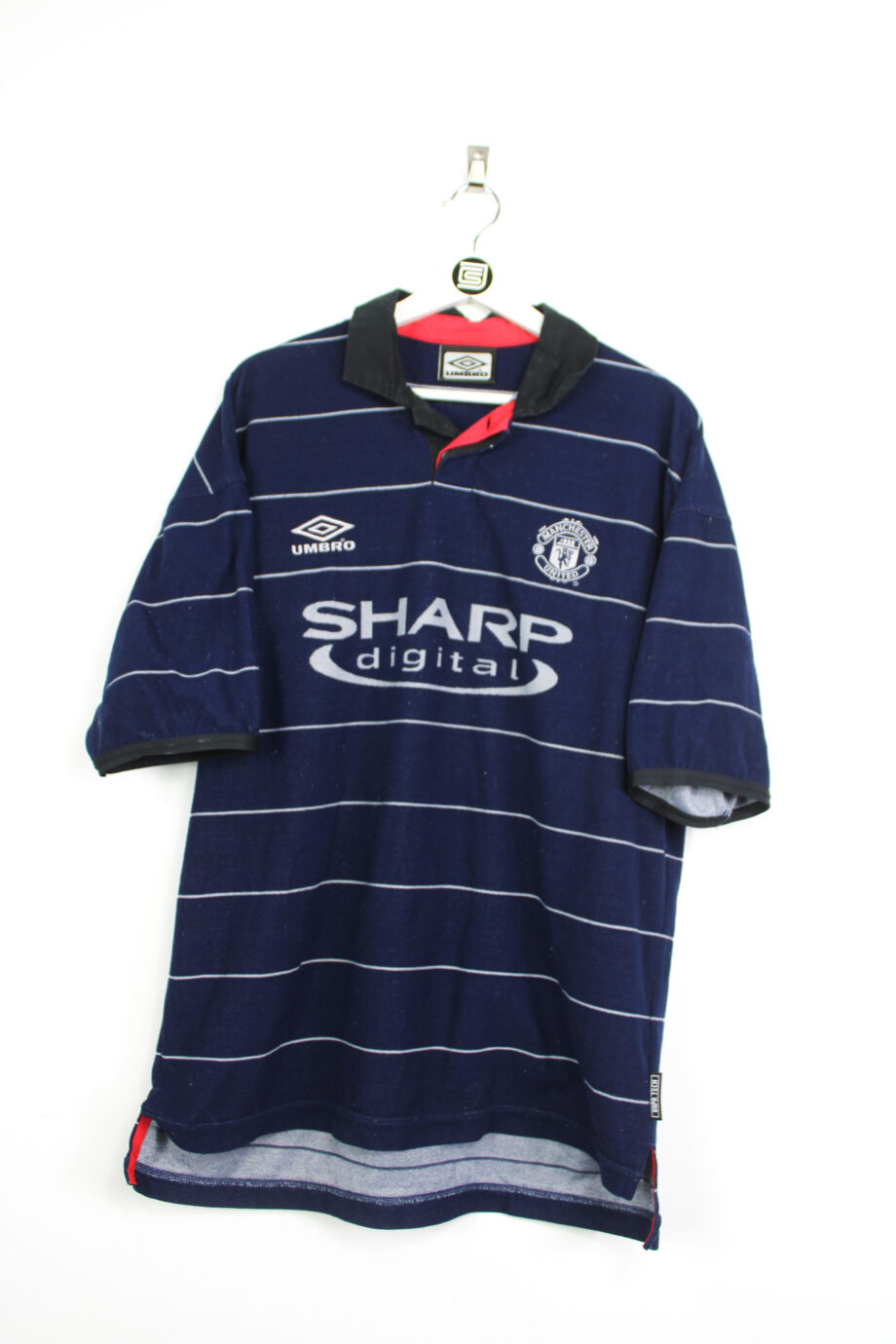 1999-00 Manchester United away jersey (#7 BECKHAM) - L