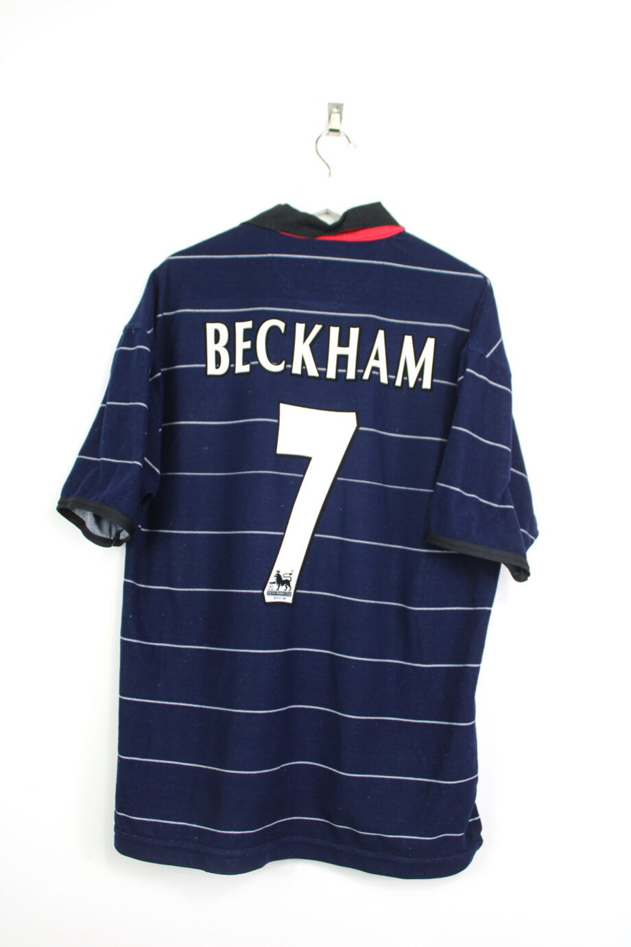 1999-00 Manchester United away jersey (#7 BECKHAM) - L